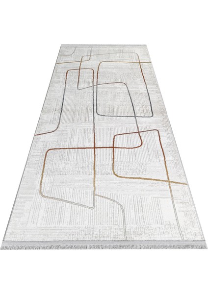 Dima Çizgili Gri Akrilik Dikdörtgen Modern Desenli Akrilik Hav Vermeyen Leke Tutmayan Kolay Temizlenen Yumuşak Makine Salon Yolluk Mutfak Halı indirimleri