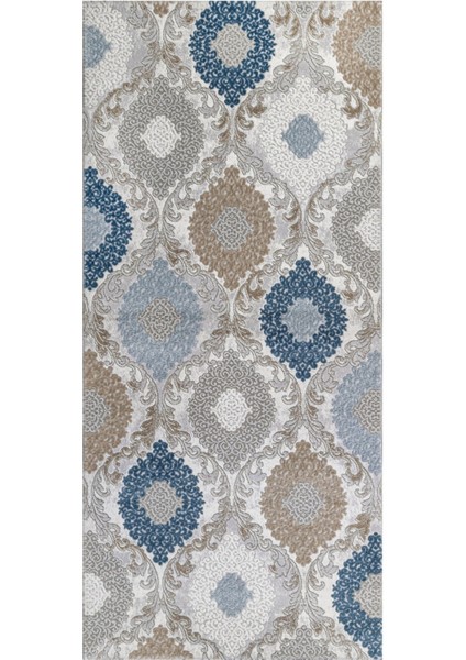 Billie Figürlü Gri Akrilik Kare Modern Desenli Akrilik Hav Vermeyen Leke Tutmayan Kolay Temizlenen Yumuşak Makine Salon Yolluk Mutfak Halı