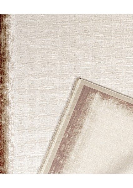 Haldwani Çerçeveli Krem Akrilik Dikdörtgen Modern Desenli Akrilik Hav Vermeyen Leke Tutmayan Kolay Temizlenen Yumuşak Makine Salon Yolluk Mutfak Halı fiyatları