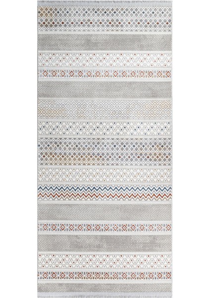 Ghadeer Figürlü Gri Akrilik Dikdörtgen Modern Desenli Akrilik Hav Vermeyen Leke Tutmayan Kolay Temizlenen Yumuşak Makine Salon Yolluk Mutfak Halı