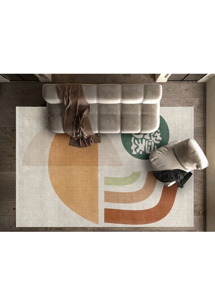 Modern Beyaz Pamuk Dikdörtgen Modern Desenli Pamuk Makinada Yıkanabilir Hav Toz Vermez Leke Tutmayan Kaymaz Taban Dijital Makine Baskı Salon Yolluk Mutfak Halı fiyatları