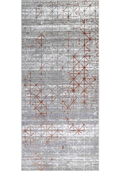 Wren Geometrik Gri Akrilik Kare Modern Desenli Akrilik Hav Vermeyen Leke Tutmayan Kolay Temizlenen Yumuşak Makine Salon Yolluk Mutfak Halı