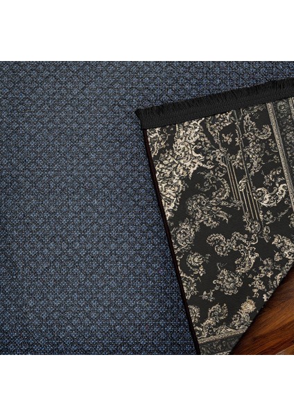 Göbekli Siyah Pamuk Dikdörtgen Modern Desenli Pamuk Makinada Yıkanabilir Hav Toz Vermez Leke Tutmayan Kaymaz Taban Dijital Makine Baskı Salon Yolluk Mutfak Halı indirimleri