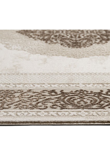 Yasmina Klasik Krem Akrilik Dikdörtgen Modern Desenli Akrilik Hav Vermeyen Leke Tutmayan Kolay Temizlenen Yumuşak Makine Salon Yolluk Mutfak Halı fiyatları