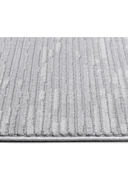 Alice Gri Çizgili Etnik Modern Desenli Pamuk Hav Vermeyen Leke Tutmayan Kolay Temizlenen Yumuşak Makine Salon Yolluk Mutfak Halı fırsatları