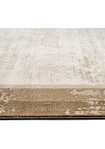 Ponda Çerçeveli Bej Akrilik Dikdörtgen Modern Desenli Akrilik Hav Vermeyen Leke Tutmayan Kolay Temizlenen Yumuşak Makine Salon Yolluk Mutfak Halı fiyatları