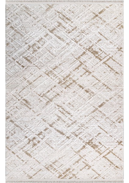 Nalbari Modern Krem Pamuk Kare Modern Desenli Akrilik Hav Vermeyen Leke Tutmayan Kolay Temizlenen Yumuşak Makine Salon Yolluk Mutfak Halı fırsatları