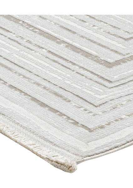 Whisper Çerçeveli Krem Mikrofiber Dikdörtgen Modern Desenli Akrilik Hav Vermeyen Leke Tutmayan Kolay Temizlenen Yumuşak Makine Salon Yolluk Mutfak Halı fırsatları