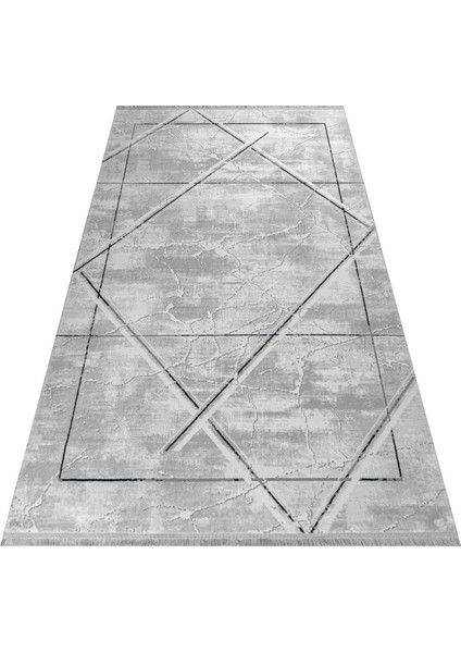 Lalitpur Geometrik Gri Akrilik Dikdörtgen Modern Desenli Akrilik Hav Vermeyen Leke Tutmayan Kolay Temizlenen Yumuşak Makine Salon Yolluk Mutfak Halı fırsatları