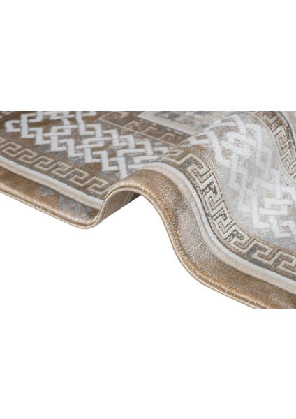 La Spezia Çerçeveli Vizon Mikrofiber Dikdörtgen Modern Desenli Akrilik Hav Vermeyen Leke Tutmayan Kolay Temizlenen Yumuşak Makine Salon Yolluk Mutfak Halı indirimleri