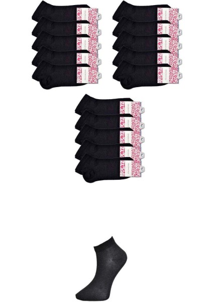 Siyah Kadın Bilek Çorap 15 Çift