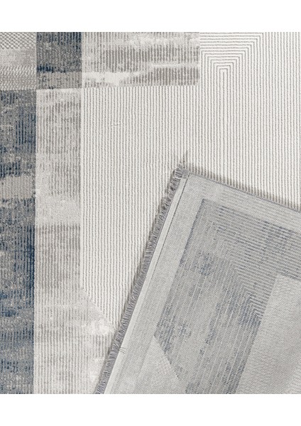 Ghina Modern Mavi Akrilik Dikdörtgen Modern Desenli Akrilik Hav Vermeyen Leke Tutmayan Kolay Temizlenen Yumuşak Makine Salon Yolluk Mutfak Halı modelleri