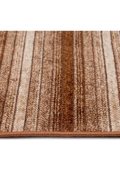 Minionette Çizgili Taba Pamuk Dikdörtgen Modern Desenli Akrilik Hav Vermeyen Leke Tutmayan Kolay Temizlenen Yumuşak Makine Salon Yolluk Mutfak Halı modelleri