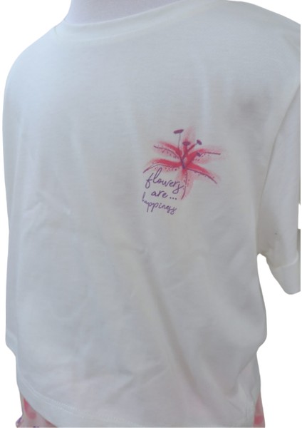 Kız Çocuk İkili Takım Baskılı T-Shirt+Desenli Şortlu fiyatları