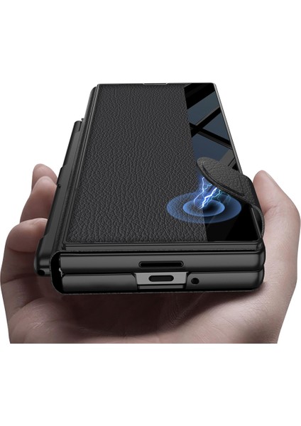 Samsung Galaxy Z Fold 7 Kılıf Kamera Korumalı Zore Kıpta Aynalı Kalem Bölmeli Fest Kapak indirimleri
