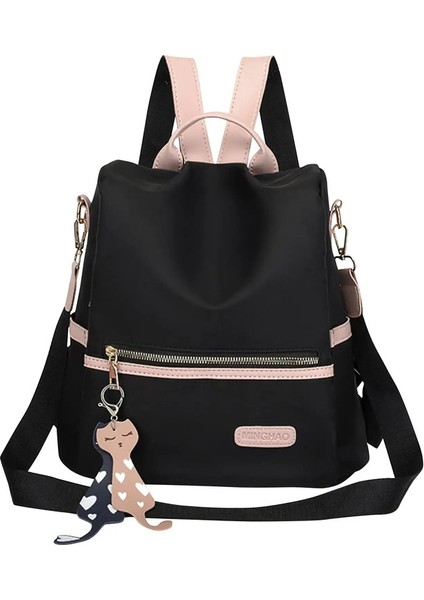 Genç Kızlar Için Büyük Okul Çantaları USB Port Tuval Okul Çantası Öğrenci Kitap Çantası Moda Siyah Pembe Teen Okulu Backpackcolor: Siyah/beden: Tek Beden (Yurt Dışından)