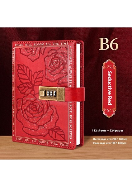 Kilitli Vintage Şifre Defteri Defter El Kitabı (Yurt Dışından)