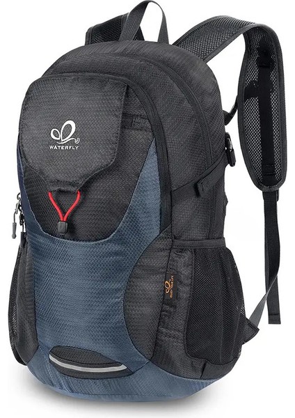 Waterfly Hafif Paket Makined Backpack 30L Katlanabilir Seyahat Daybordu Dizüstü Torbası Ultralight Kamp Günü Paketini Kadın Mancolor: Blue Black (Yurt Dışından)