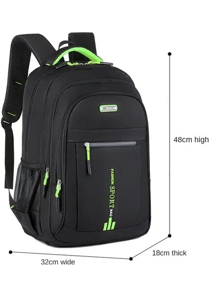 Erkekler Sırt Çantaları Oxford Su Geçirmez Sırplı Işletme Bilgisayar Çantası Günlük Seyahat Sırt Çantaları Kıdemli Lise Öğrenci Schoolbag 가방 Renk: Blue-B (Yurt Dışından)