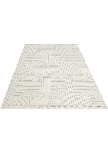 Milkwort Geometrik Krem Pamuk Dikdörtgen Modern Desenli Akrilik Hav Vermeyen Leke Tutmayan Kolay Temizlenen Yumuşak Makine Salon Yolluk Mutfak Halı fırsatları