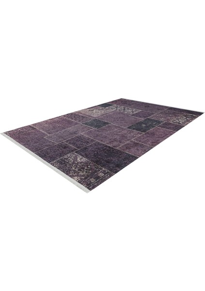 Bialybor Mor Patchwork Etnik Modern Desenli Makinada Yıkanabilir Hav Toz Vermez Leke Tutmayan Kaymaz Taban Dijital Makine Baskı Salon Yolluk Mutfak Halı indirimleri