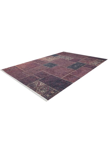 Bielawa Kırmızı Patchwork Etnik Modern Desenli Makinada Yıkanabilir Hav Toz Vermez Leke Tutmayan Kaymaz Taban Dijital Makine Baskı Salon Yolluk Mutfak Halı indirimleri