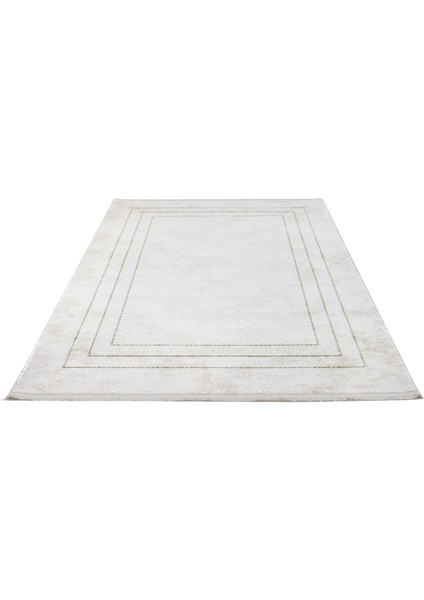 Beaumont Geometrik Yeşil Akrilik Dikdörtgen Modern Desenli Akrilik Hav Vermeyen Leke Tutmayan Kolay Temizlenen Yumuşak Makine Salon Yolluk Mutfak Halı fiyatları