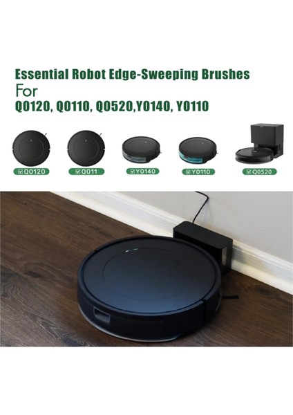 Irobot Roomba Essential Q0120 Y0140 Q0520 Q011 Y0110 Süpürge Aksesuarları Için 12 Adet Yan Fırça (Yurt Dışından) modelleri