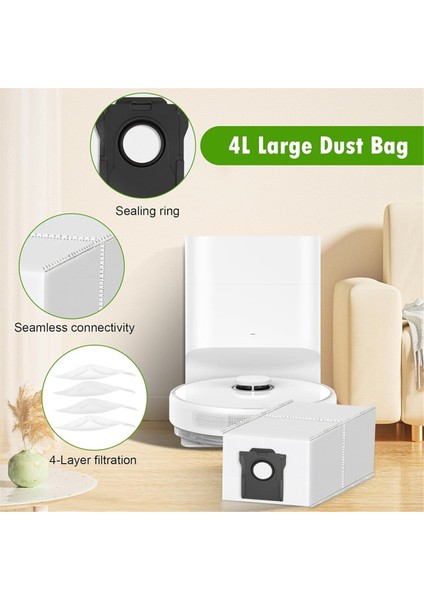 Dreame D10 Plus Gen 2 RLD32GD Elektrikli Süpürge Yedek Parçaları Için 44 Adet Fırça Filtre Toz Torbası ve Paspas Bezi Seti (Yurt Dışından) fırsatları