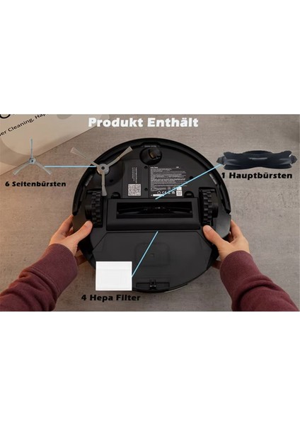 Eufy Clean L50 / L50 Ses / L60 / L60 Hibrit Robot Süpürge Ana Yan Fırça Filtre Toz Torbası Aksesuar Seti Için 20 Adet (Yurt Dışından) indirimleri
