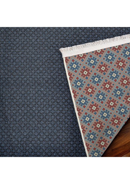 Geometrik Kırmızı Pamuk Dikdörtgen Modern Desenli Pamuk Makinada Yıkanabilir Hav Toz Vermez Leke Tutmayan Kaymaz Taban Dijital Makine Baskı Salon Yolluk Mutfak Halı indirimleri