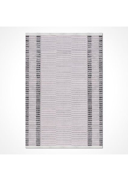 Gri Modern Etnik Desenli Akrilik Hav Vermeyen Leke Tutmayan Kolay Temizlenen Yumuşak Makine Salon Yolluk Mutfak Halı