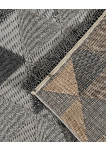 Meadow-Rue Geometrik Gri Polyester Dikdörtgen Modern Desenli Akrilik Hav Vermeyen Leke Tutmayan Kolay Temizlenen Yumuşak Makine Salon Yolluk Mutfak Halı modelleri
