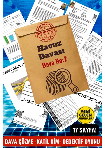 Cinayet Çözme / Dedektif Oyunu / Katil Kim / Suçlu Kim / Dedektiflik Oyunu / Havuz Davası
