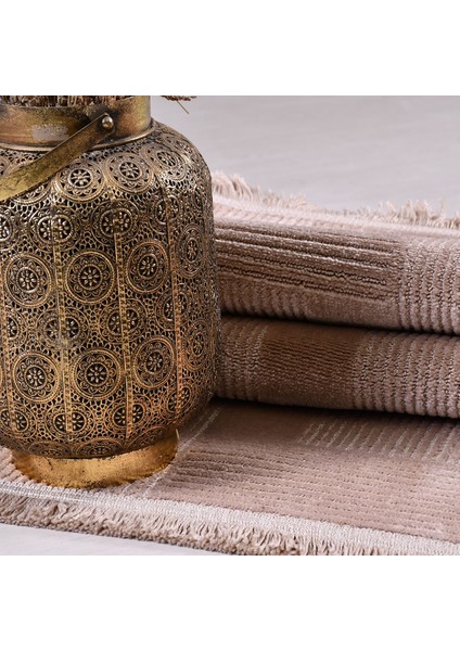 Bej Modern Etnik Desenli Hav Vermeyen Leke Tutmayan Kolay Temizlenen Yumuşak Makine Salon Yolluk Mutfak Halı fırsatları