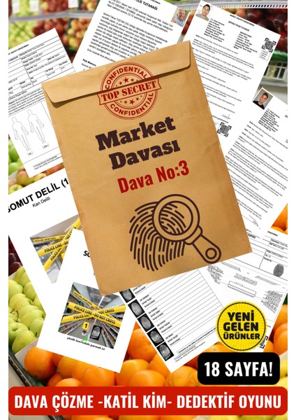 Cinayet Çözme / Dedektif Oyunu / Katil Kim / Suçlu Kim / Dedektiflik Oyunu / Market Davası
