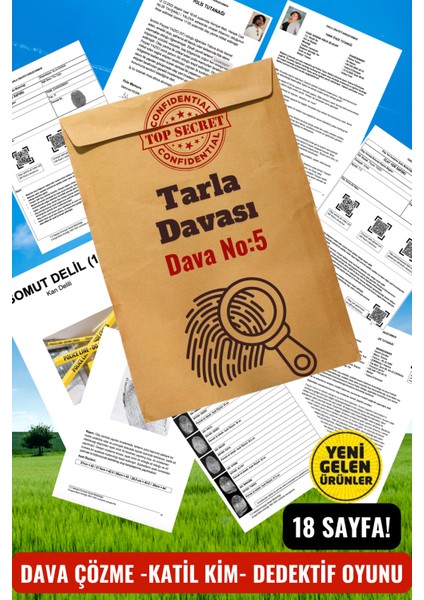 Cinayet Çözme / Dedektif Oyunu / Katil Kim / Suçlu Kim / Dedektiflik Oyunu / Tarla Davası