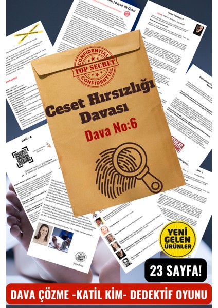 Ceset Hırsızlığı Davası Dedektif Oyunu - Çözülemeyen Davalar - Katil Kim Oyunu - Gizemli Cinayetler