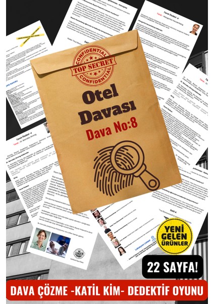 Otel Davası - Dedektif Oyunu - Cinayet Çözme Oyunu - Dedektiflik Suçluyu Bulma Gizemli Davalar