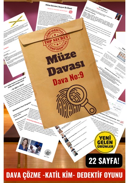 Müze Davası - Dedektif Oyunu - Cinayet Çözme Oyunu - Dedektiflik Suçluyu Bulma Gizemli Davalar