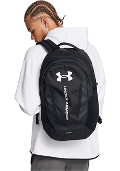 Ua Hustle 6.0 Backpack Siyah-Beyaz Unisex Sırt Çantası