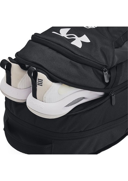 Ua Hustle 6.0 Backpack Siyah-Beyaz Unisex Sırt Çantası