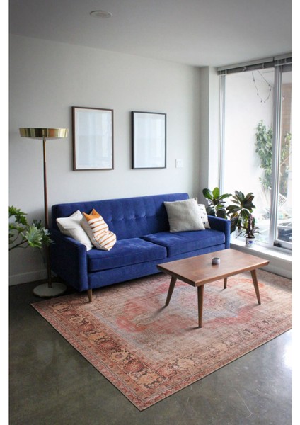 Lincoln Klasik Kırmızı Polyester Dikdörtgen Modern Desenli Pamuk Makinada Yıkanabilir Hav Toz Vermez Leke Tutmayan Kaymaz Taban Dijital Makine Baskı Salon Yolluk Mutfak Halı fiyatları