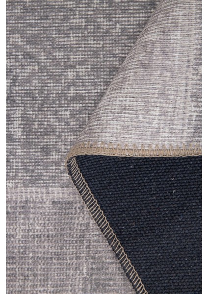 Ribon Patchwork Gri Polyester Dikdörtgen Modern Desenli Pamuk Makinada Yıkanabilir Hav Toz Vermez Leke Tutmayan Kaymaz Taban Dijital Makine Baskı Salon Yolluk Mutfak Halı fırsatları