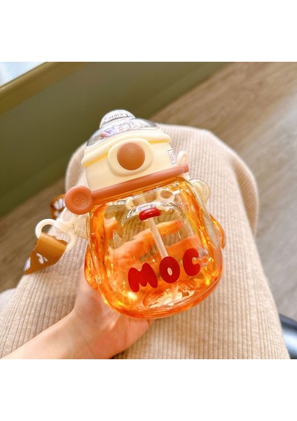 Çocuk Plastik Hasır Su Şişesi 700ML Askılı (Yurt Dışından)