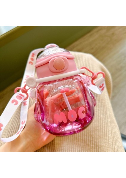 Çocuk Plastik Hasır Su Şişesi 700ML Askılı (Yurt Dışından)