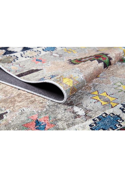 Ludhiana Kırmızı Modern Etnik Desenli Makinada Yıkanabilir Hav Toz Vermez Leke Tutmayan Kaymaz Taban Dijital Makine Baskı Salon Yolluk Mutfak Halı indirimleri