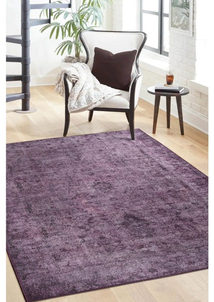 Hereford Klasik Mor Polyester Dikdörtgen Modern Desenli Pamuk Makinada Yıkanabilir Hav Toz Vermez Leke Tutmayan Kaymaz Taban Dijital Makine Baskı Salon Yolluk Mutfak Halı fiyatları