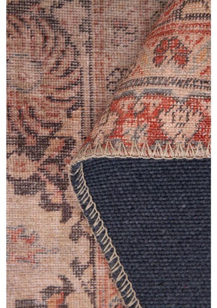 Lincoln Klasik Kırmızı Polyester Dikdörtgen Modern Desenli Pamuk Makinada Yıkanabilir Hav Toz Vermez Leke Tutmayan Kaymaz Taban Dijital Makine Baskı Salon Yolluk Mutfak Halı fırsatları