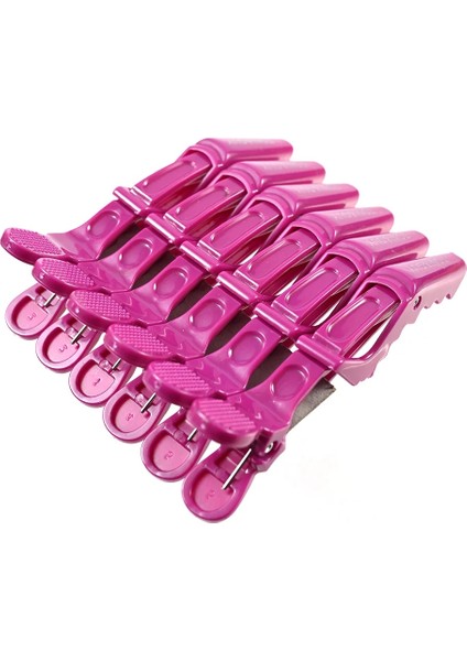 Mor 6 Adet/grup Plastik Timsah Klip Berber Klip Kuaförlük Araçları Ördek Gagası Klip Berber Malzemeleri Bölme Klip Perma Firkete (Yurt Dışından) modelleri